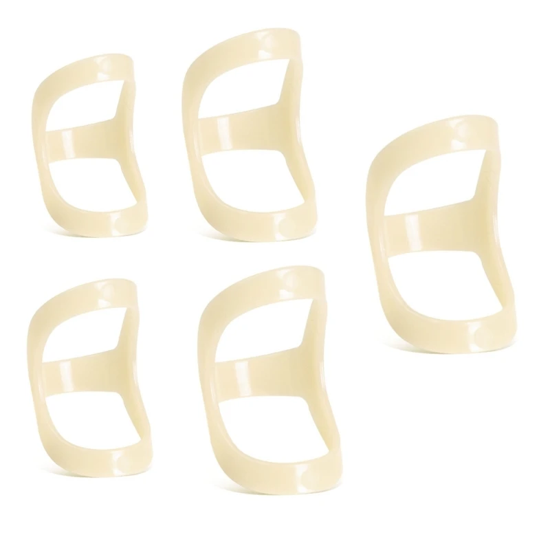 

11UE 5 Pcs Oval Plastic Finger Splints Waterproof Triggers Finger Splints Straightener Brace for Broken Finger Durable