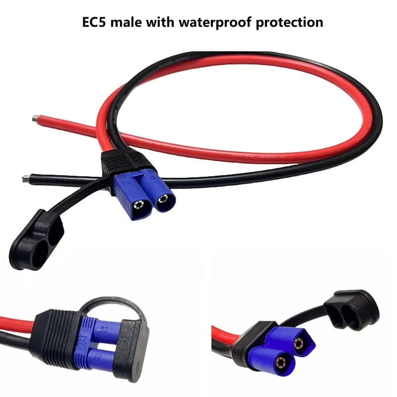 EC5 Male Female Plug High Current 10AWG Silicone Waterproof Extension Power Cord Car Model Airplane Emergency Starter Cable power cord power plug