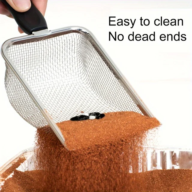 1PC Heavy-Duty Metal Pet Scoop - Easy-to-Clean Stainless Steel Scraper for Pet Waste 5