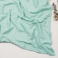HappyFlute New 1PCS Solid Colour Skin-friendly Bamboo Cottoon Fabric 110*120cm Newborn Multi-purpose Quick Dry Swaddle Blanket 1