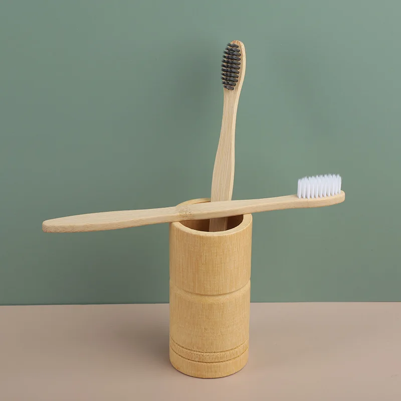 Eco-Friendly Biodegradable Bamboo Toothbrushes - Set of 10