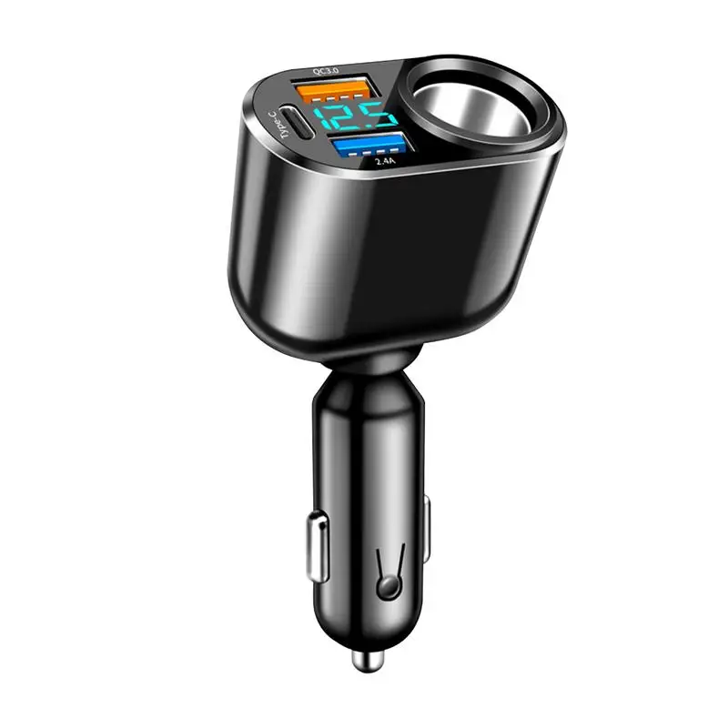 

Car Fast Charging 4 Port Fast Charging USB Charger Cell Phone Power Adapter Quick Auto Mobile Charger Outlet Car Accessories