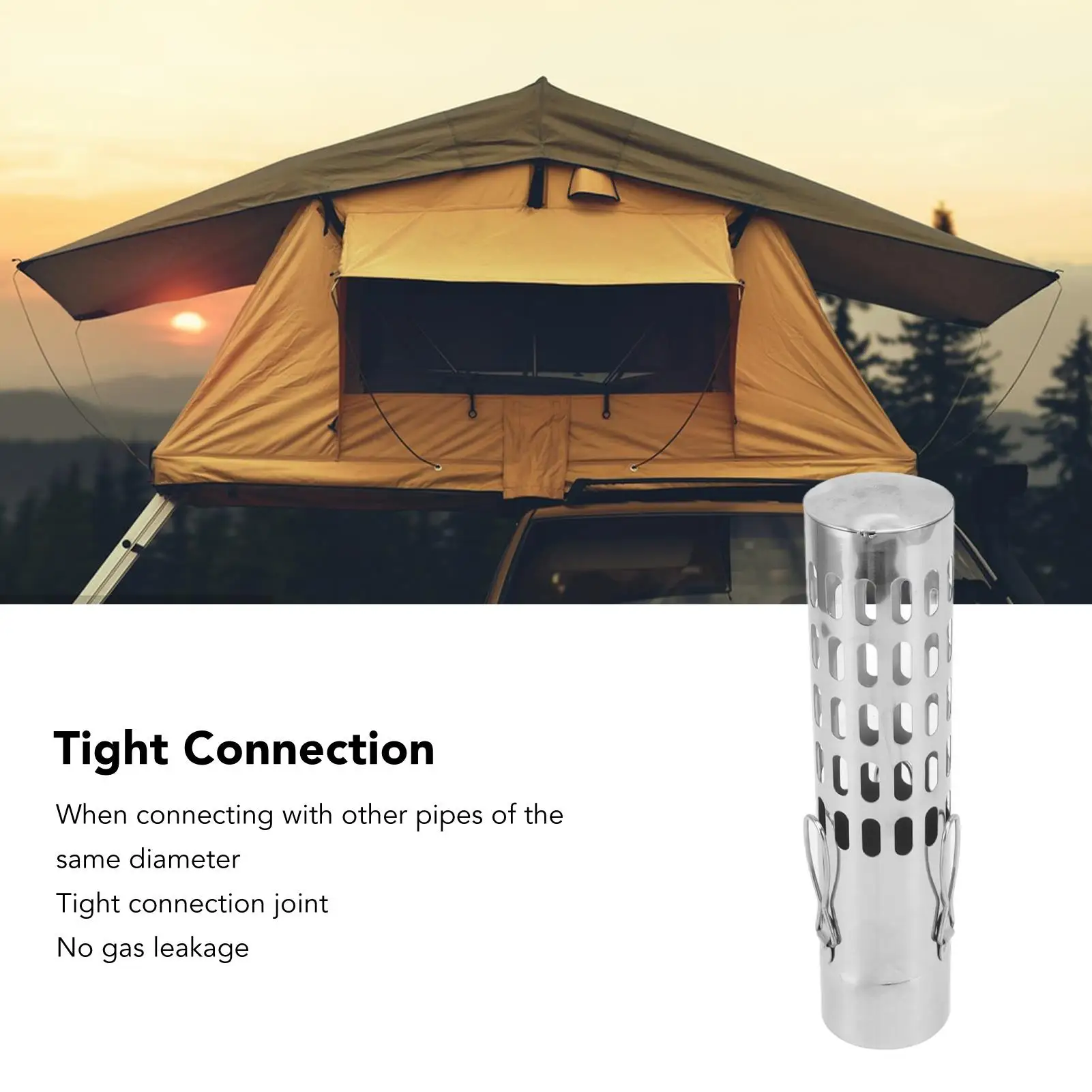 Stainless Steel Tent Weatherproof for outdoor Camping Ventilation Stove Pipe Cover
