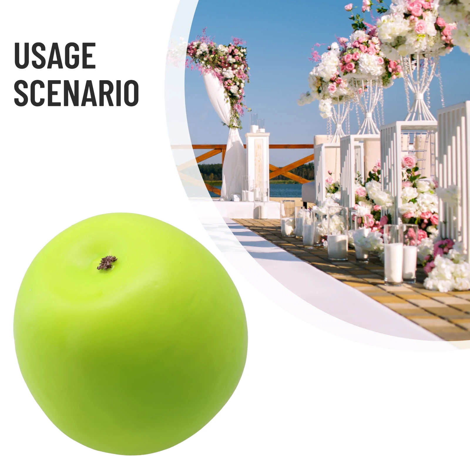 Artificial Apples Simulation Fruit Home Shop Party Lifelike Kitchen Fake Display Food Home Party Decoration 1pc
