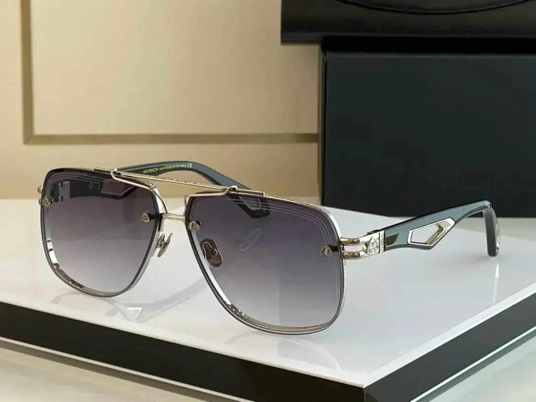 Men The King Ii Sunglasses Hd Inner Plated Blue Film Lenses Retro Brand