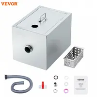 VEVOR Commercial Grease Trap Grease Interceptor Top Inlet Interceptor Under Sink Stainless Steel Grease Trap Waste Water Oil-wat 1
