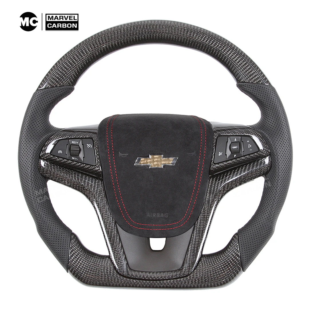 100 Real Carbon Fiber Steering Wheel Display Compatible Chevrolet AliExpress