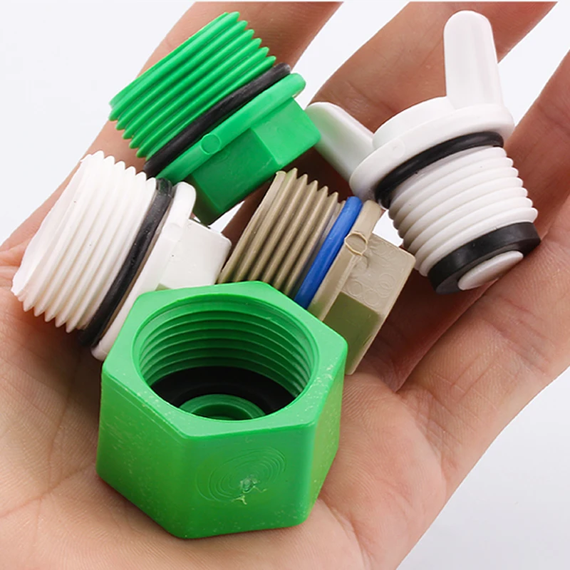 20PCS White PVC Pipe End Caps - 1/2-inch NPT Internal Thread Plugs For