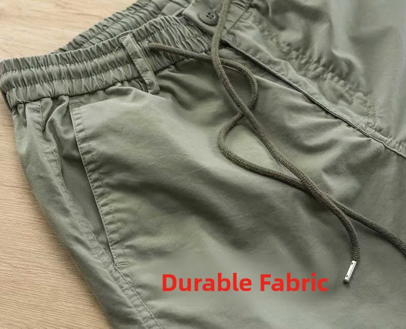 Men's Casual Workwear Pants Outdoor Leisure Trousers for Construction Site Wear Resistant Cuffed Long Pants Summer Thin Sle