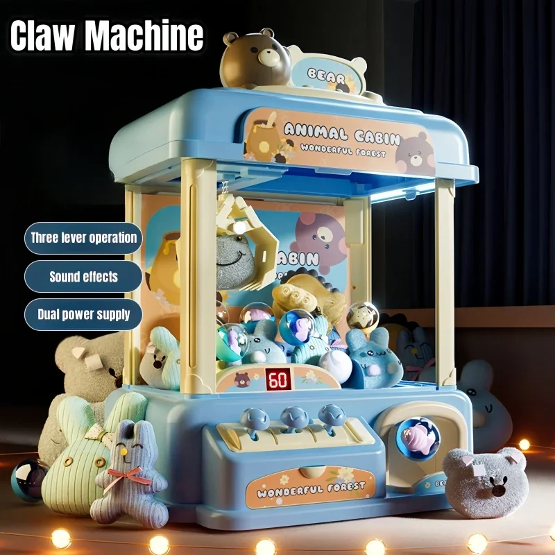 Children Mini Doll Vending Machine Toys Coin Operated Play Game DIY Prizes Gashapon Candy Plush Claw Machine Kids Christmas Gift 3