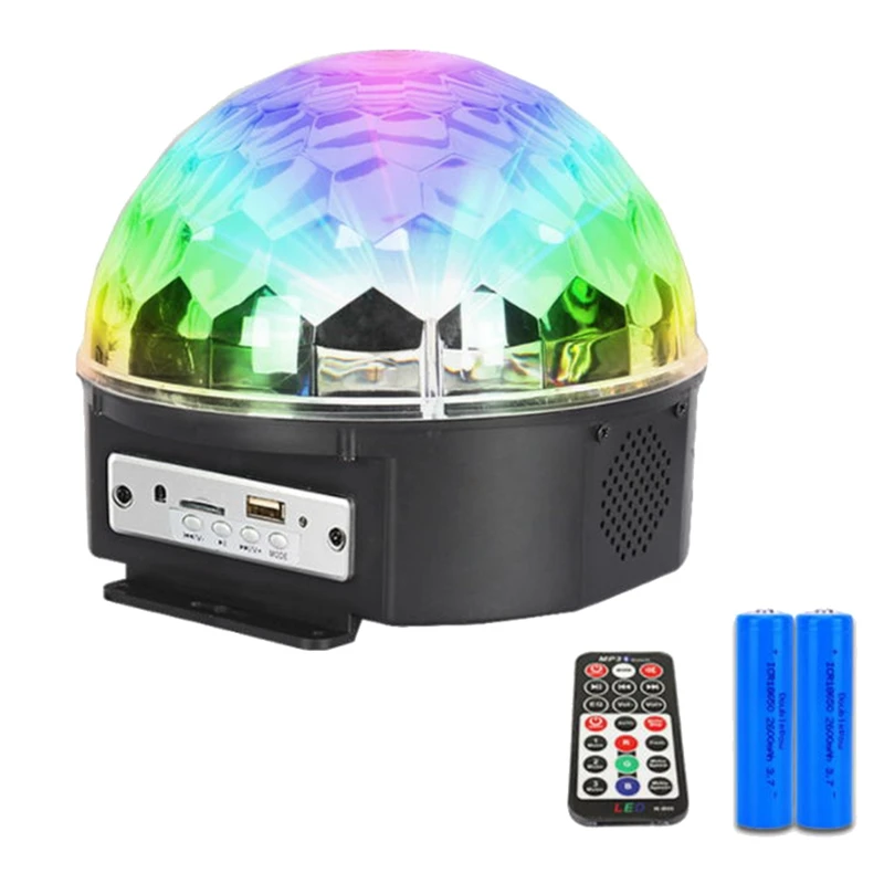 

Disco Ball Party Lights 9 Colors LED Bluetooth Stage Lights Sound Activated Rotating Light With Remote MP3 Play(EU Plug)