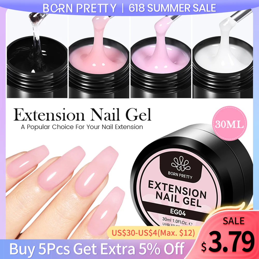 BORN PRETTY 30ml Hard Jelly Extension Nail Gel for Extended Nail Tips