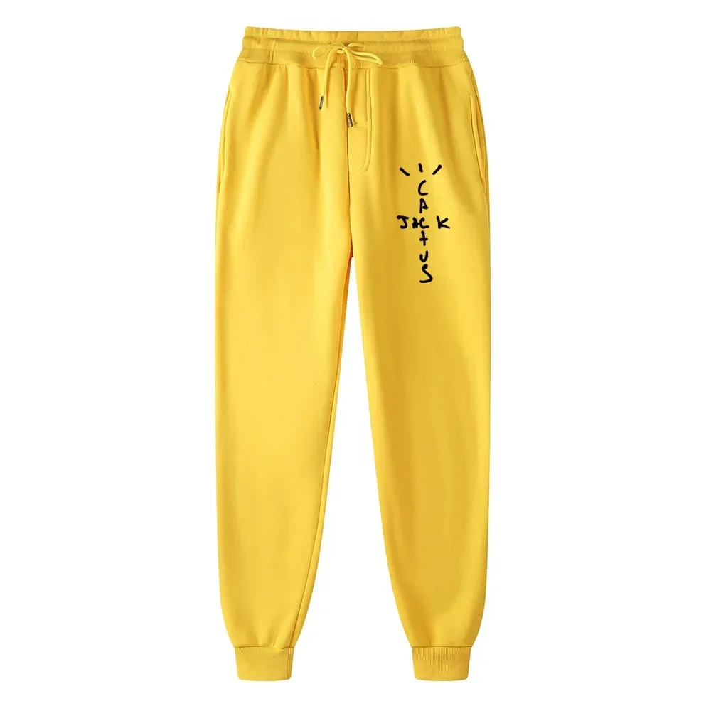New Hot-selling Fleece Trousers  Jack Cactus Letter Printing Men Ladies Men's Jogging Pants Hip-hop Street Pants