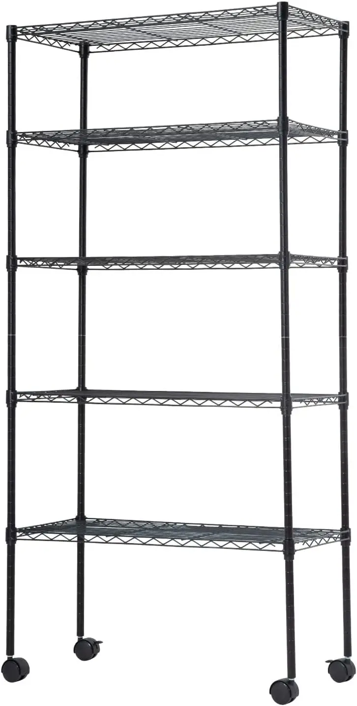 

Wire Shelving Unit Metal Shelf Organizer Heavy Duty Wire Rack Storage Unit Rack Utility for Bathroom Office Kitchen