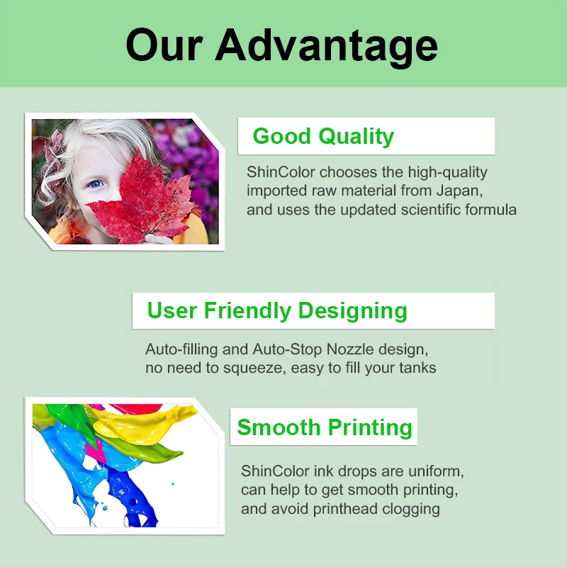 Tinta Shincolor para Epson L3150 L3110 L1110 L3111 L3151 L3156 L3160 L5190 - Imagem 2
