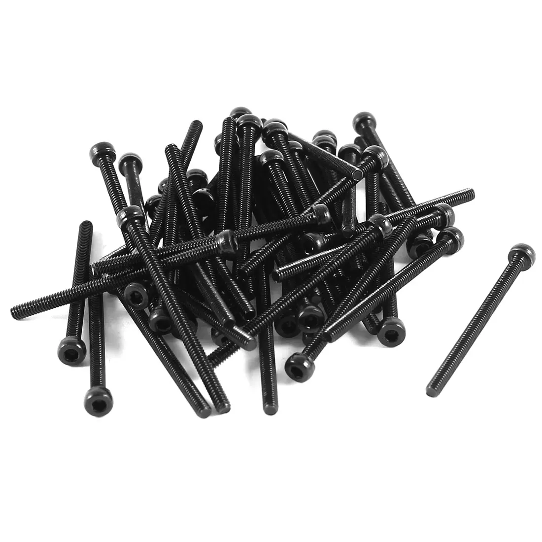 Hexágono Hex Chave Soquete Cabeça Cap Allen Parafuso Parafuso 12.9 Grau 50 Pcs M2x30 mm Preto