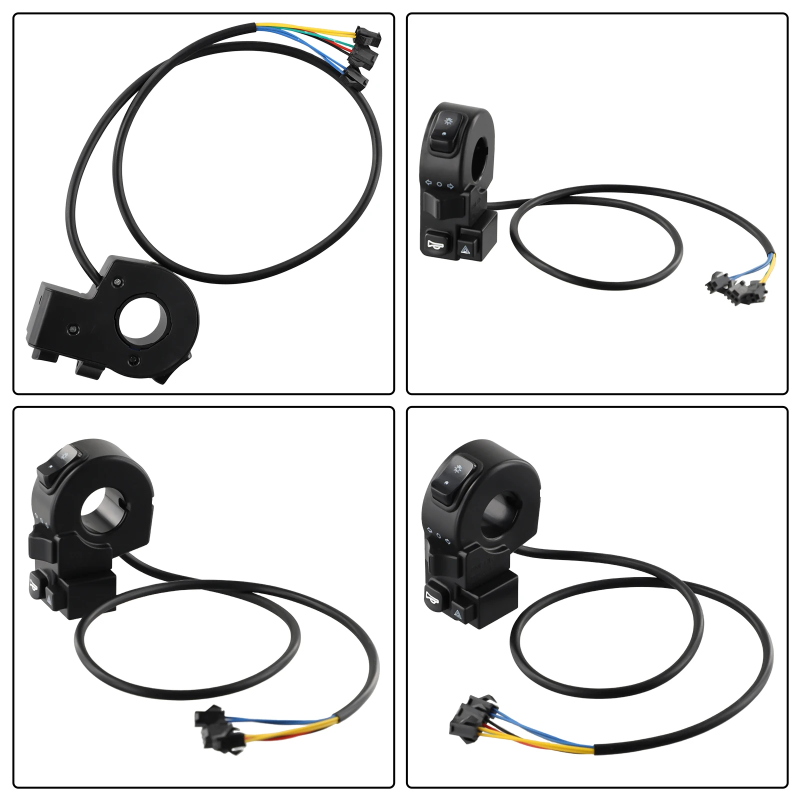 

High Quality Material Handlebar Switch Scooter Electric Throttle Horn Gear Lights Indicator ON/OFF)button Universal