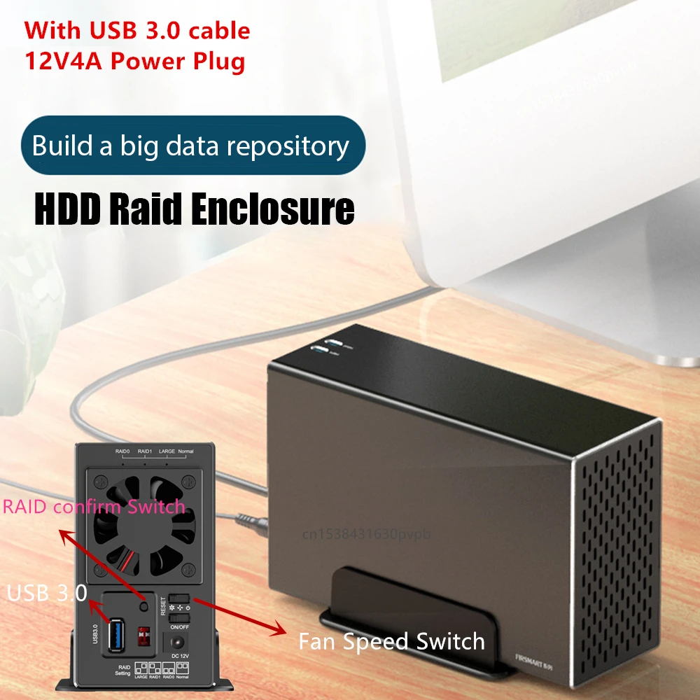 3.5 Dual Bay external hdd enclosure raid Array Cabinet sata Hard Disk Array with RAID Function USB Disk Array Box Dual Bay usb 2.0 sata hdd external box