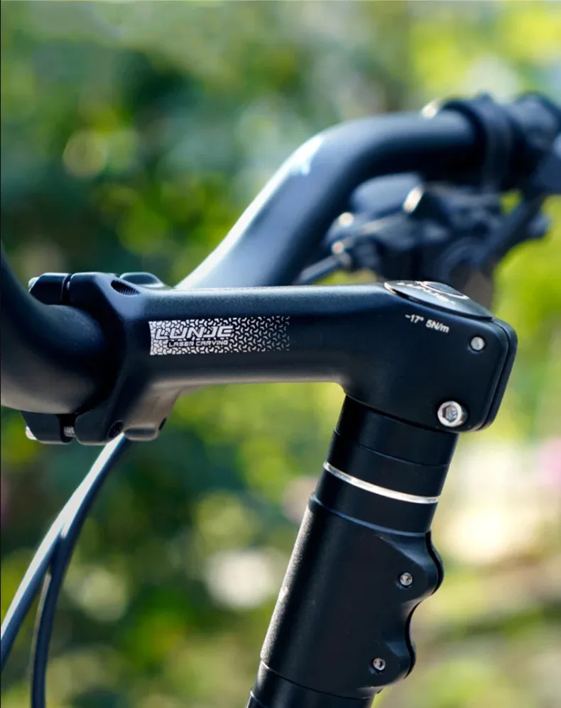 LUNJE MTB Fahrradlenkervorbau -17 ° Aluminium Fahrrad Vorbau Ultraleicht MTB Power Fahrrad Tisch Mountain Road Fahrrad Vorbauten – Detail 6