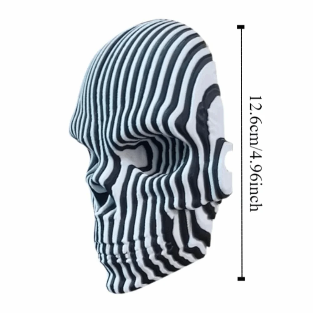 Visual Illusion 3D Printing Skulls Toys Simulation Model Glowing Skeleton Toy Cartoon Statue Luminous Quantum Skull