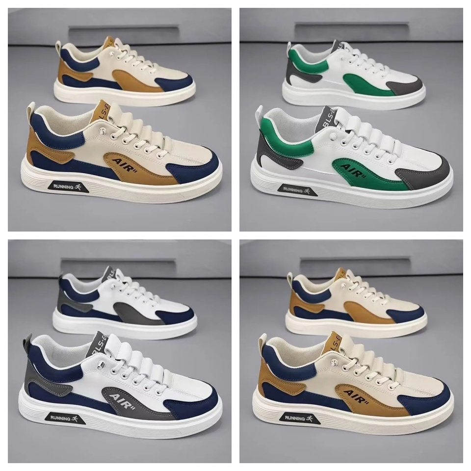 2025 new men's shoes with leather surface, low cut, fashionable, trendy, running and sports, one foot men's casual shoes