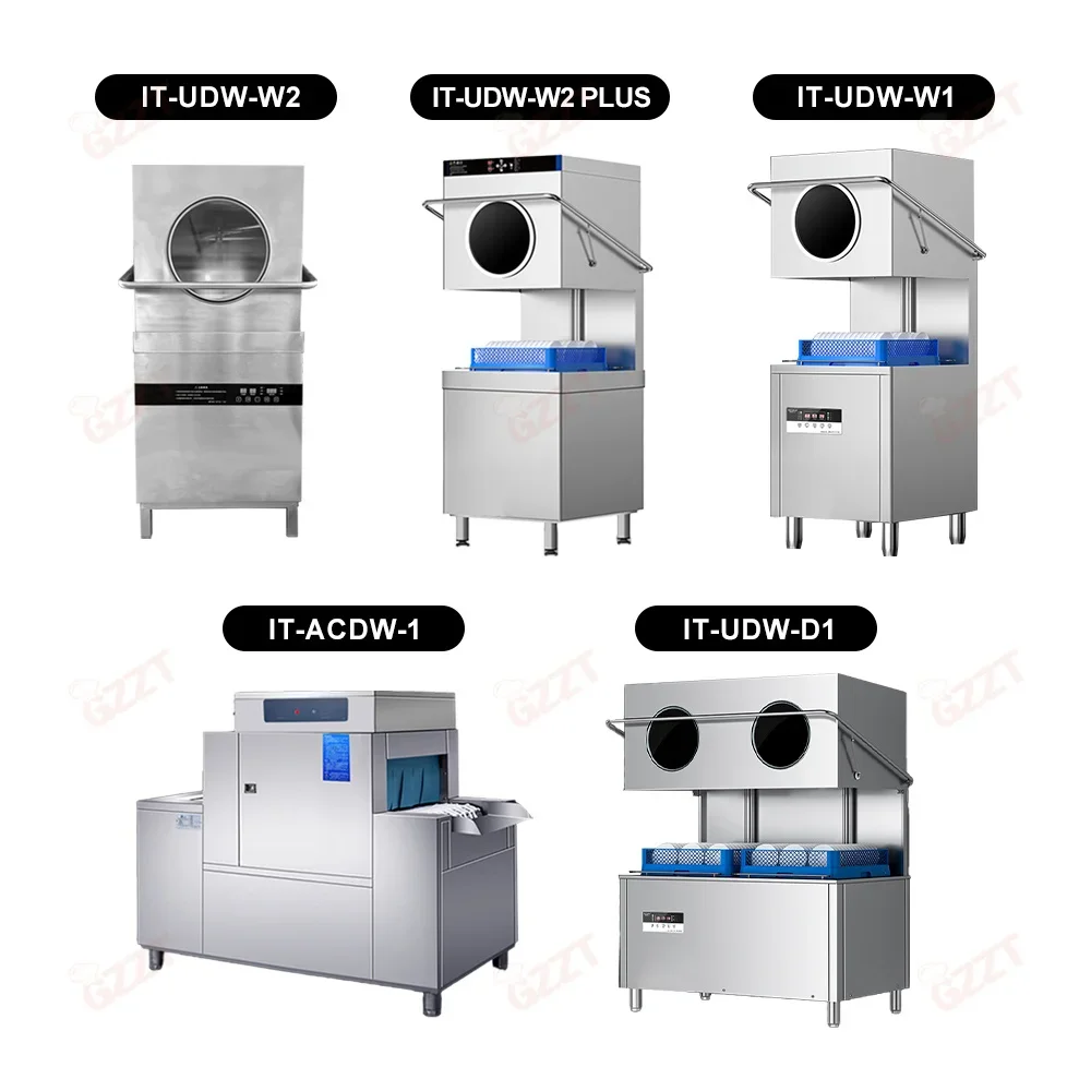 Digital panel with window Commercial Full-integrated Kitchen Dishwasher Electric Automatic Restaurant Dish Wash Machine