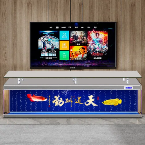 TV Cabinet Fish Tank Integrated Living Room Home Ecological Aquarium Change  Water Super White Glass - AliExpress