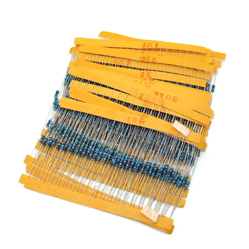 600PCS/set 30 Kinds 1/4W Resistance 1% Metal Film Resistor Pack Assorted Kit 220ohm 470R 1K 10K 20K 100K 1M Resistors 300PCS/Set metal film resistor,metal film resistors