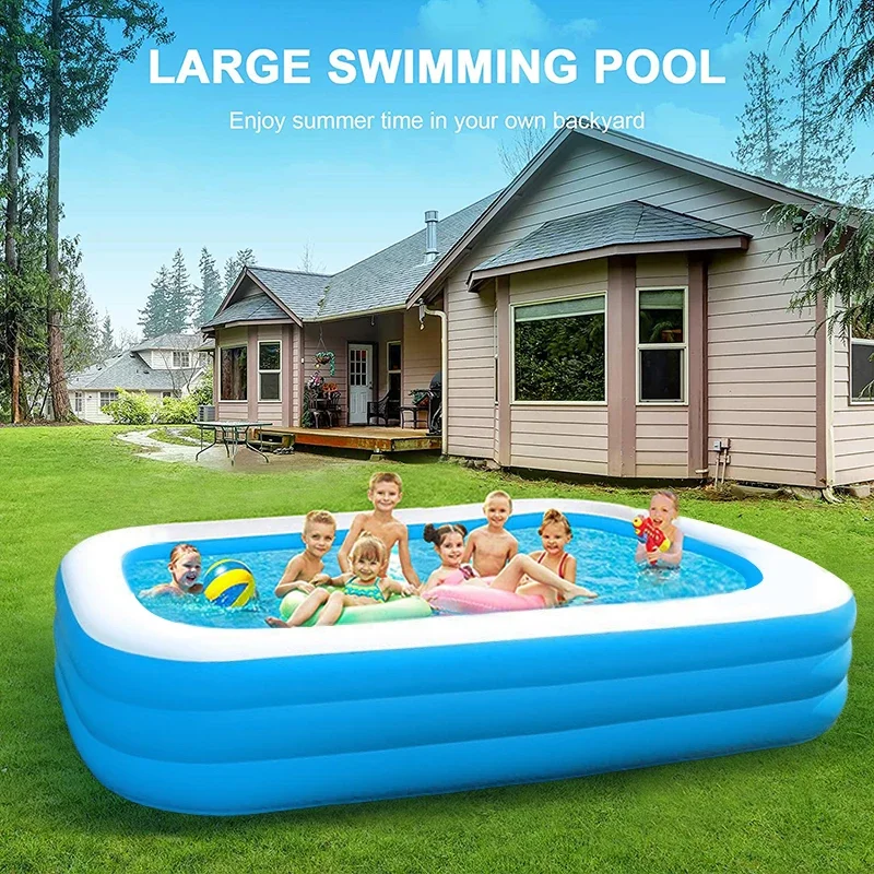 180X140X60CM Thickened Inflatable Pool Children Adult Home Use Paddling Pool Large Size Inflatable Round Swimming A1-AG0001