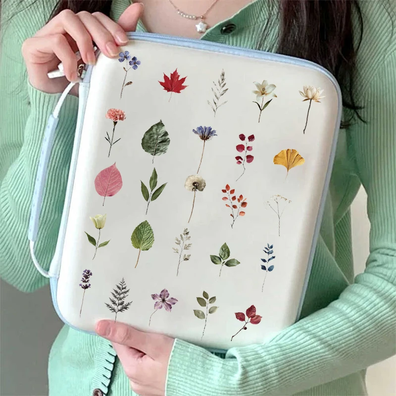 50PCS 크리 에이 티브 천연 식물 표본 스티커 노트북 기타 전화 노트북 편지지 장난감에 대한 PET 투명한 낙서 데칼