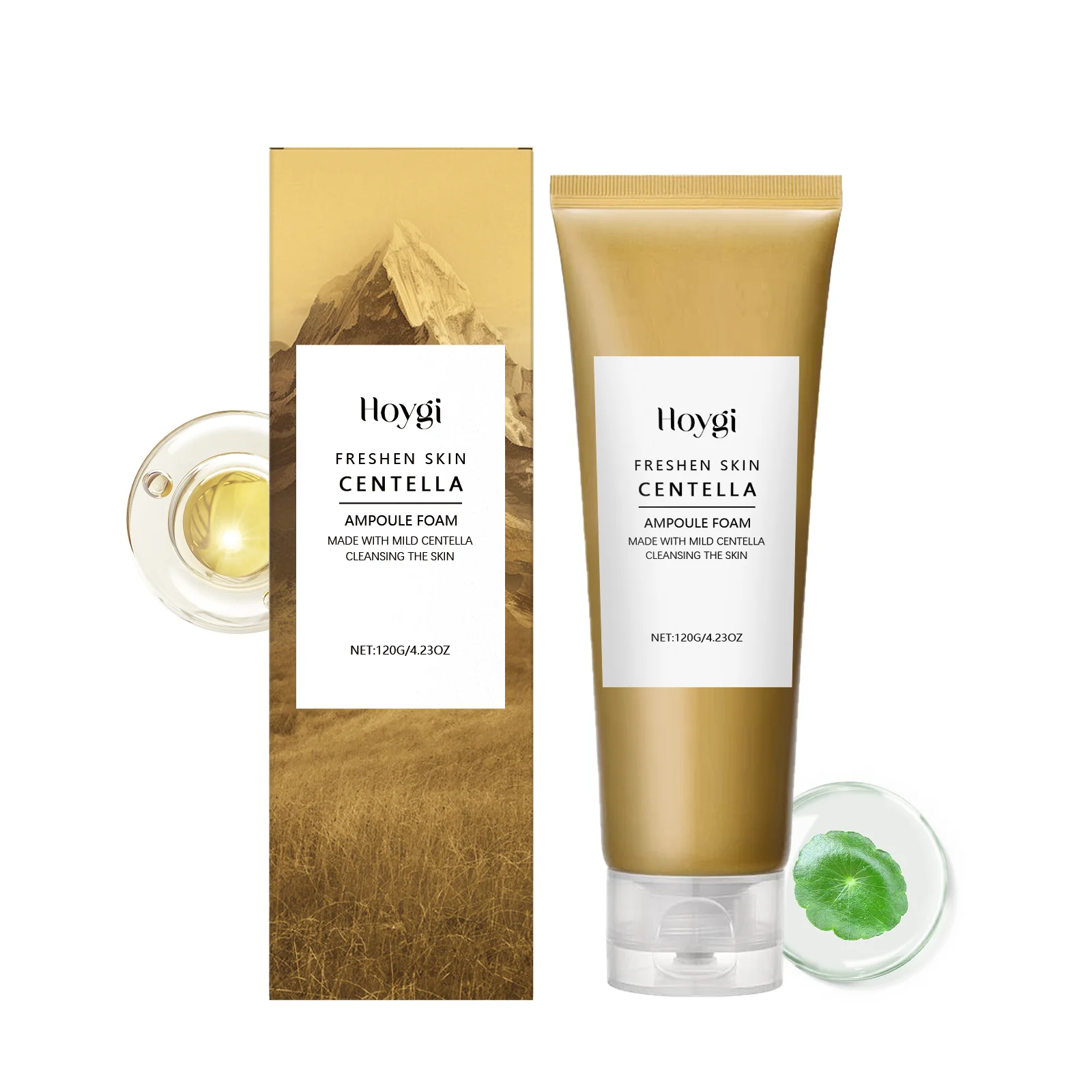 Hoygi Centella Cleanser Soothing Face Wash With Hyaluronic Acid Gentle Foam For Sensitive Skin Refines Pores Appearance Balanced_voghion.com