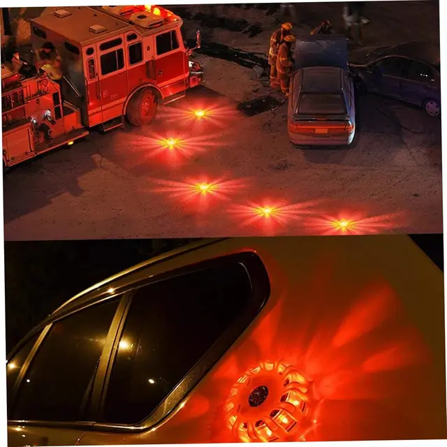 2 Luci Emergenza Auto LED - 9 Modalità Lampeggianti Con Magnete E Gancio, Per SOS E Avvisi - Foto 4