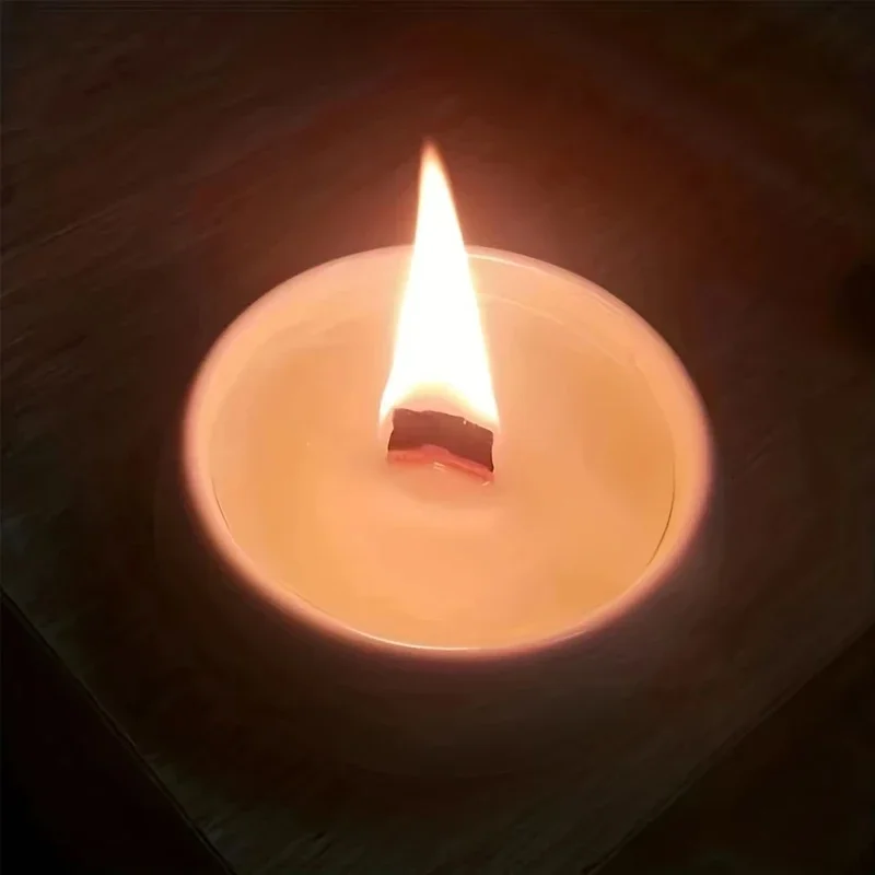 Candle Wick Candle Wicks Candle Wick Tabs 10pcs Wooden Candles Wick With Sustainer Tab Candle Wick Core For DIY Candle Making Supplies Handmade Soy Parffin Wax
