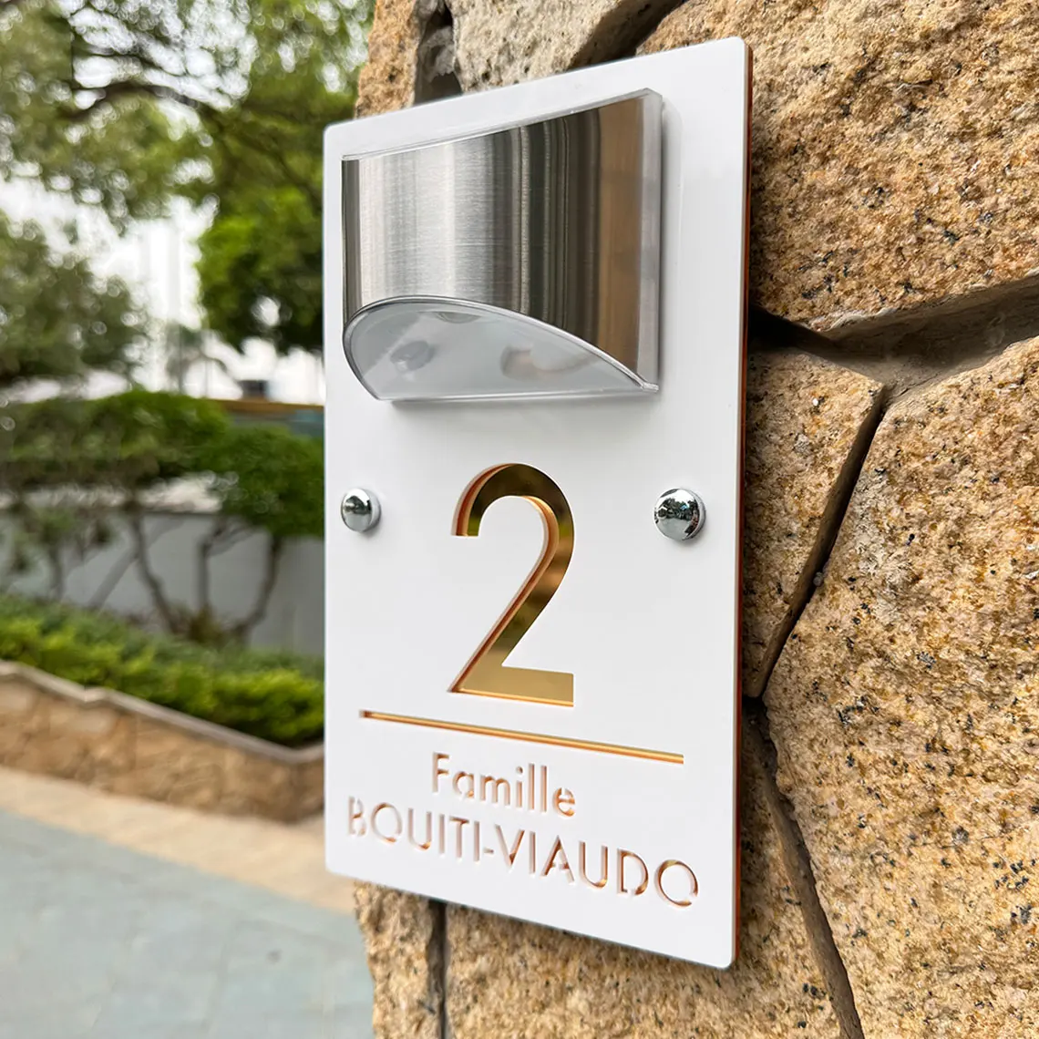 Customized Outdoor Solar House Number Sign lights Acrylic Plaque Wall Street Home Address Number Solar Led Door Sign house number signs house numbers number plate door signs house wall plaques