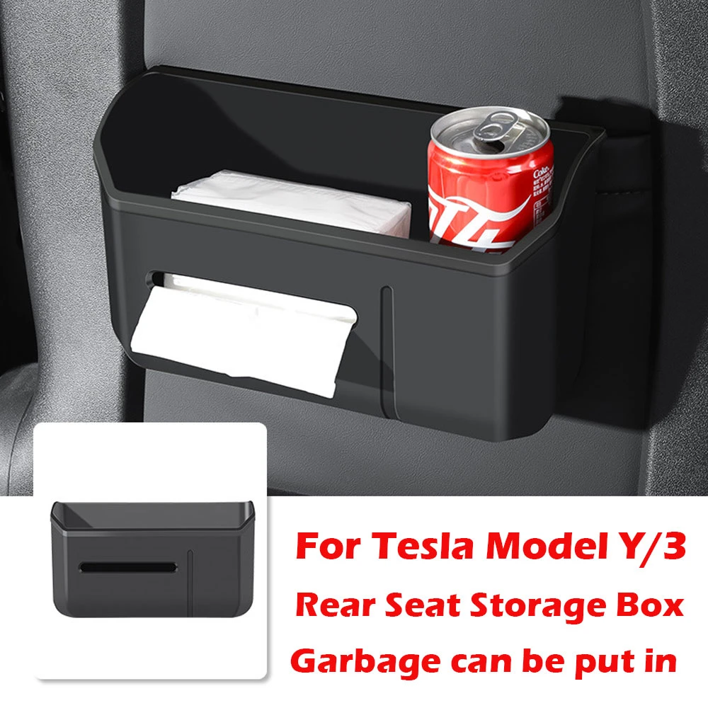 Seat Back Storage Box For Tesla Model 3 Model Y Paper Towel Storage Box