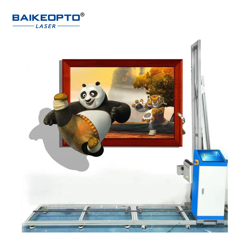 

Vertical Painting Machine DX10 Double Head Spray Ceramic Tile Glass Walls Painter Printer Direct To Wall 3D Effect UV