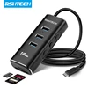 RSHTECH USB C Hub 10Gbps Data Transfer with SD/TF Card Readers Aluminum Multiport Adapter USB Spliter for Laptop Accessories 1