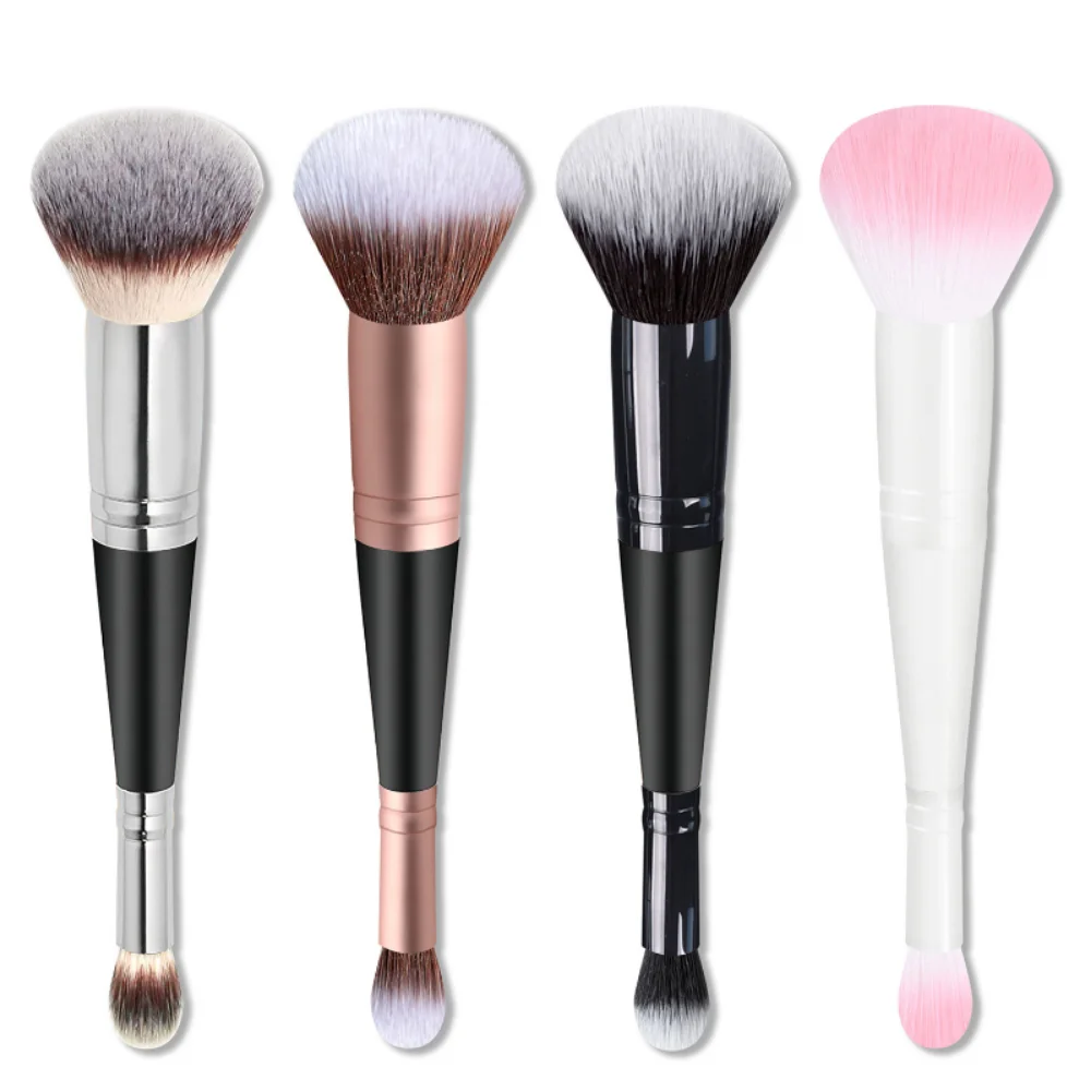 Double Head Professional Makeup Brushes 2 In 1 Foundation Brush Concealer Highlighter Powder Blush Brush Beauty Make Up Tools_voghion.com