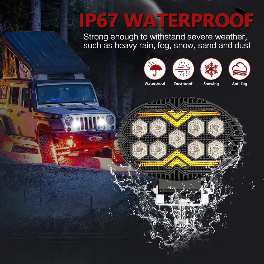 5.5Inch Work Fog Light LED Headlight Light Auto Fog Light Led Light Bar for Moto