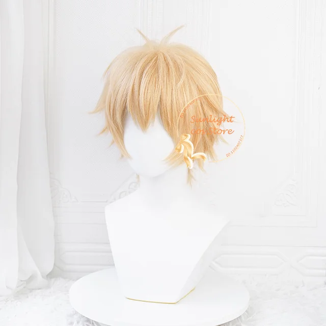  SYIBOO Anime Chainsaw Man Denji Cosplay Wig Golden