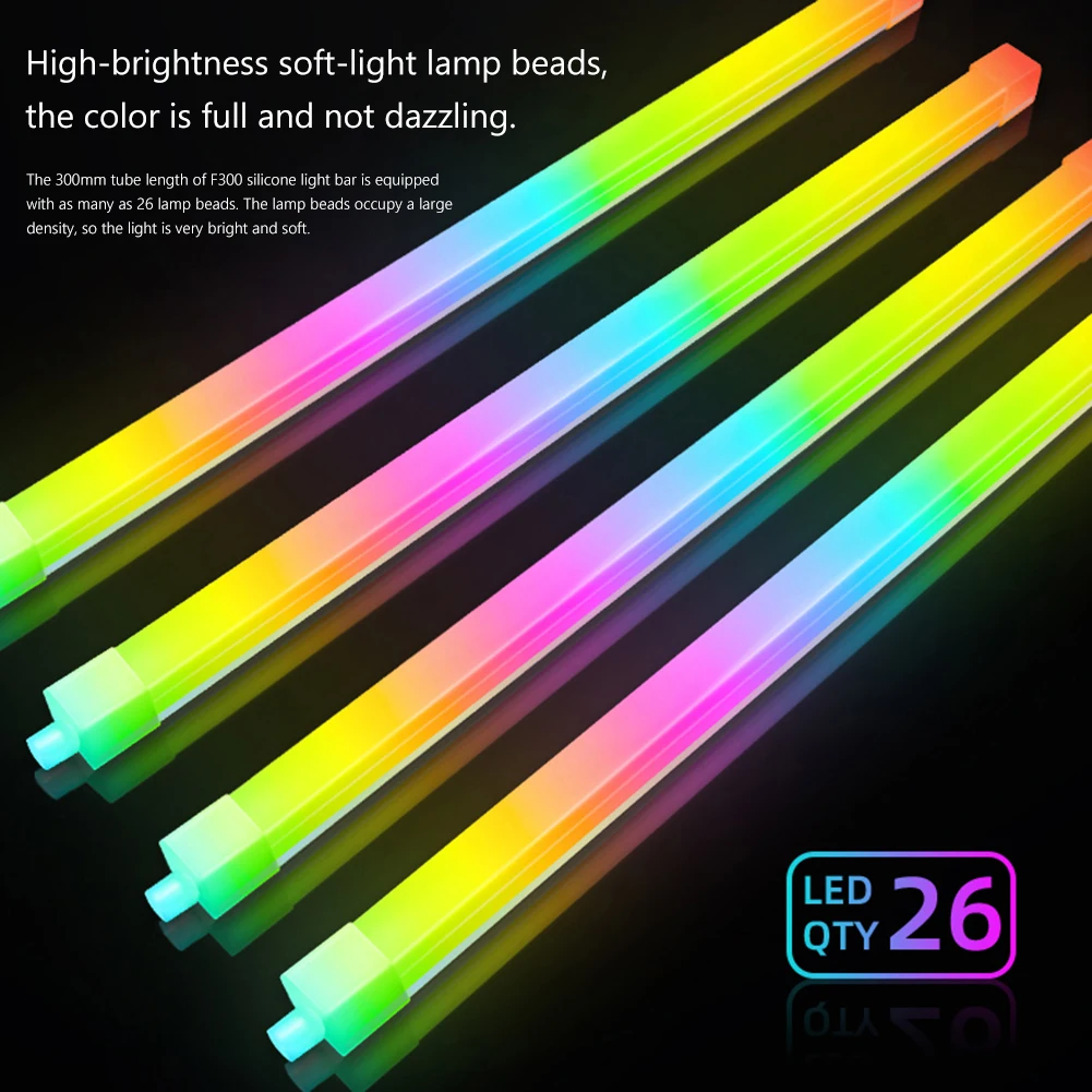 5V 3Pin 4Pin Flexible Light Bar ARGB AURA SYNC 26LED Flexible Lamp Strip Computer Accessories Motherboard Light Bar for Gigabyte