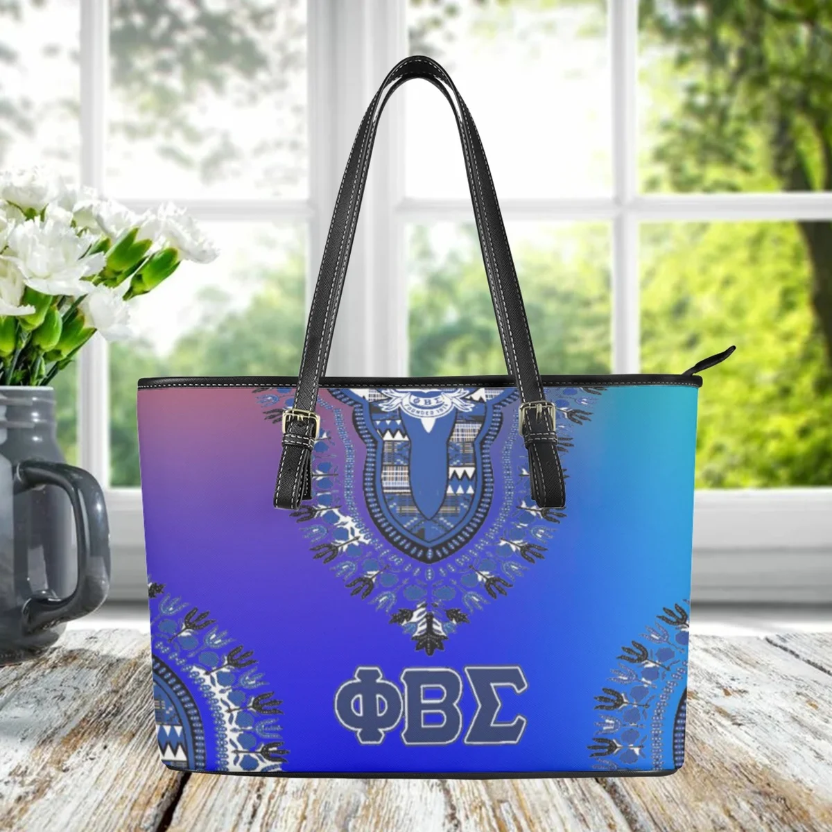 Phi Beta Sigma Pu Leather Girls Clutch Bag Sorority Party Retro Casual Women Shoulder Bag Brand Designer Fashion Saddle Bags New