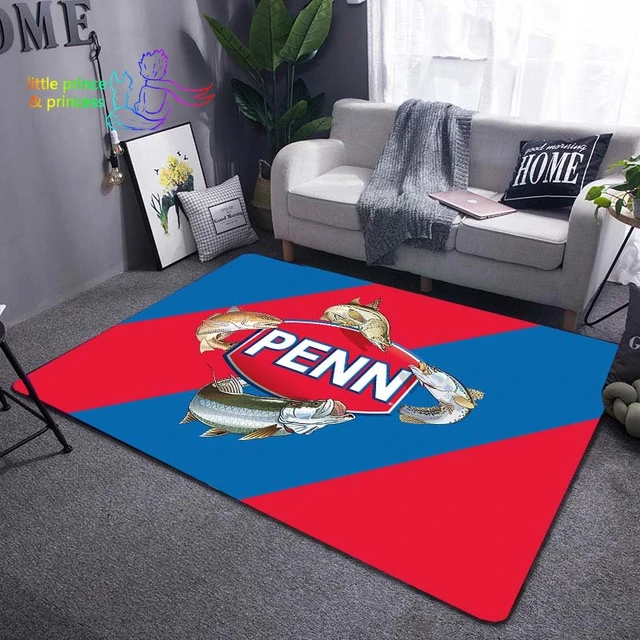 Penn Carpet Fishing Logo Rug Carpets Living Room Tea Table Mats