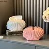 Ceramic Tissue Box Glazed Shell Clamshell Desktop Storage Box Ashtray Napkin Holder Toilet Paper Holder Home Decoraction Luxury 1