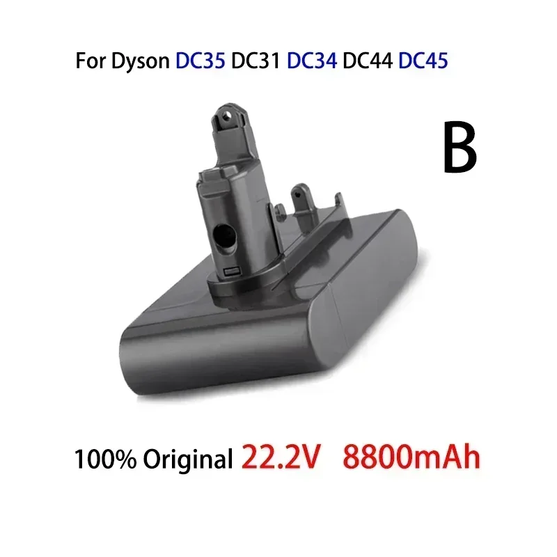 22.2V 8800mAh ( Only Fit Type B ) Li-ion Vacuum Battery for Dyson DC35, DC45 DC31, DC34, DC44, DC31 Animal, DC35 Animal & 8.8Ah