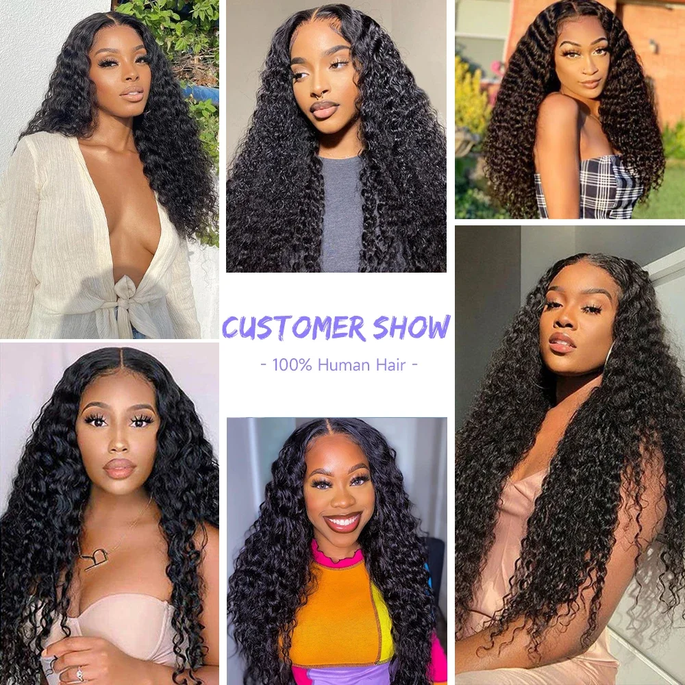 4X4 Pre Cut Lace Closure Wig Wear And Go Glueless Peruvian Human Hair Wigs Water Wave Lace Front Wig For Women Ready To Go images - 6