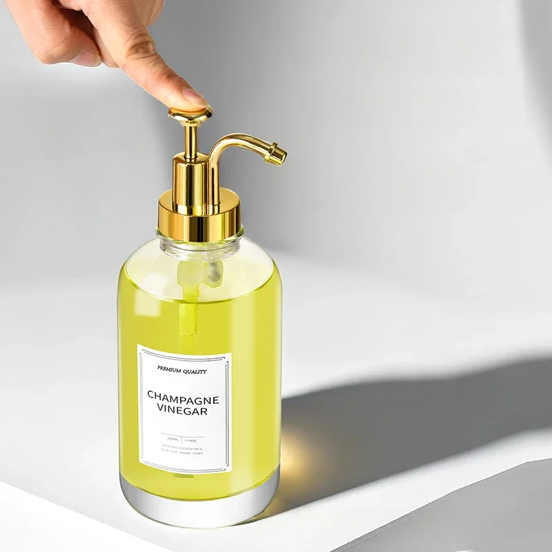 Glass 350ml Syrup Bottle Squeeze Water Bottle for Squeezes Bar Accessories Bottles Sauces Ketchup Mayonnaise Squeezer Sauce Home