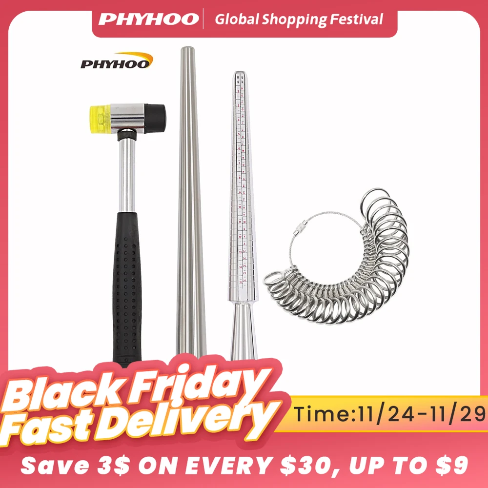 Tool Measuring Ring Sizer Metal Ring Sizer Mandrel Jewelry Tool