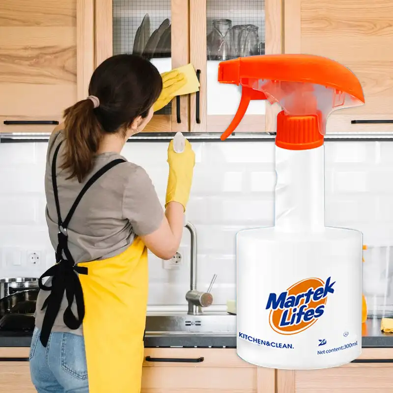 Orange Scented Kitchen Cleaner Spray Range Hood stovetops Oil Stain Remover Degreaser Cleaner Kitchen Home Cleaning Products