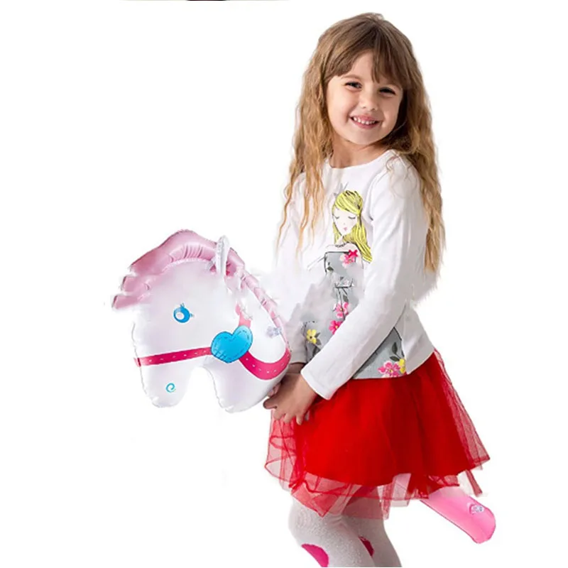 Animal Long Stick Balloon Inflatable Horse Head Stick Ballon Unicorn Baloon Happy Birthday Party Decor Kids Boy Girl Balon